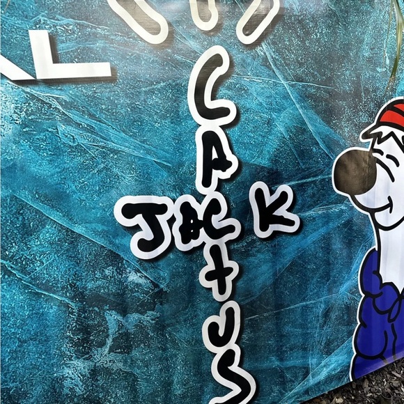 Travis Scott x Virgil Abloh c/o Cactus Jack Off White Nike Black Tee - Picture 8 of 8